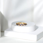 Certified Lab Grown Blue Sapphire Diamond Wedding Ring