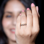 Certified Lab Grown Blue Sapphire Diamond Wedding Ring