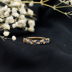 Certified Lab Grown Blue Sapphire Diamond Wedding Ring