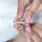 Certified Lab Grown Blue Sapphire Diamond Wedding Ring