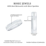 Moissanite Classic Wedding Band Ring For Men