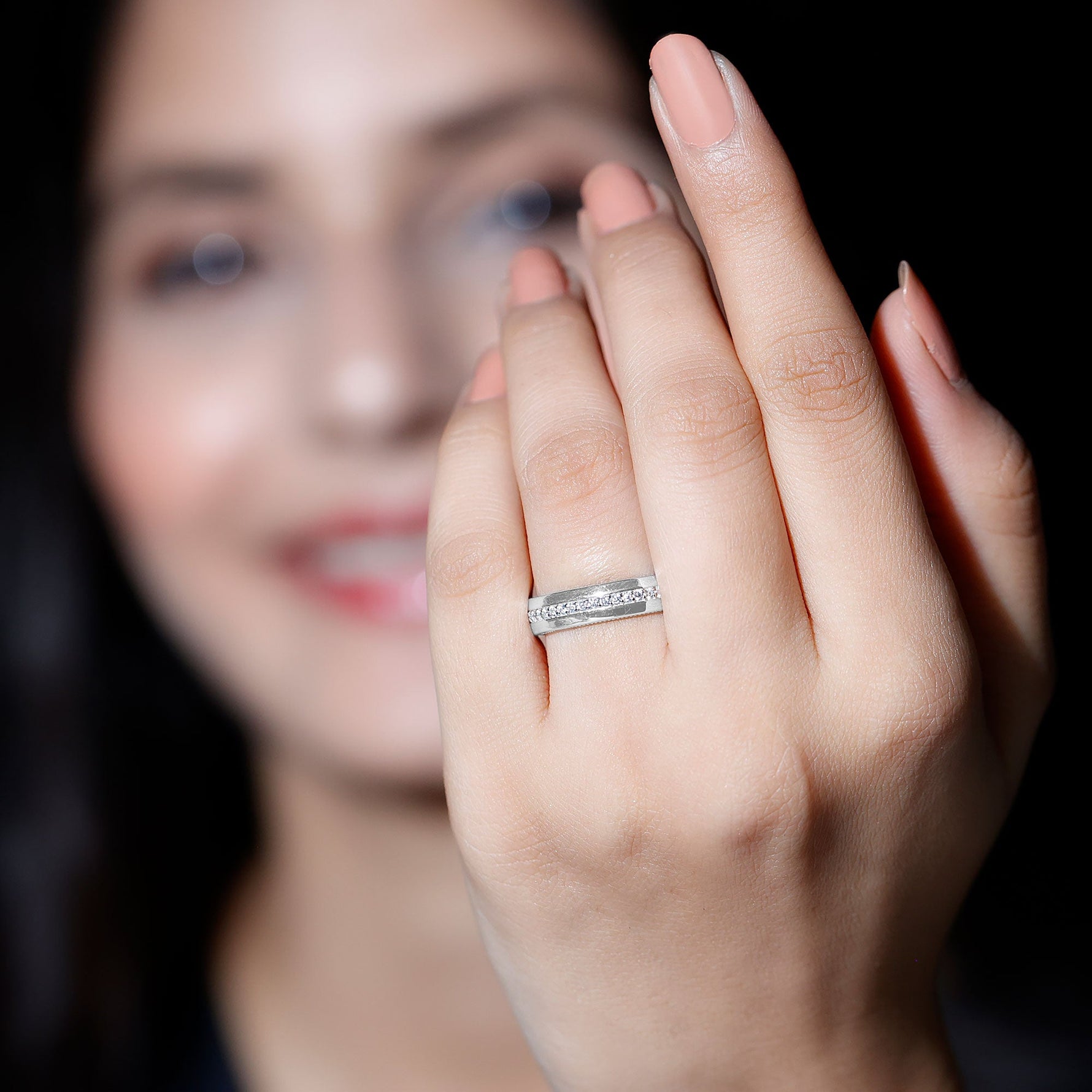 Moissanite Classic Wedding Band Ring For Men