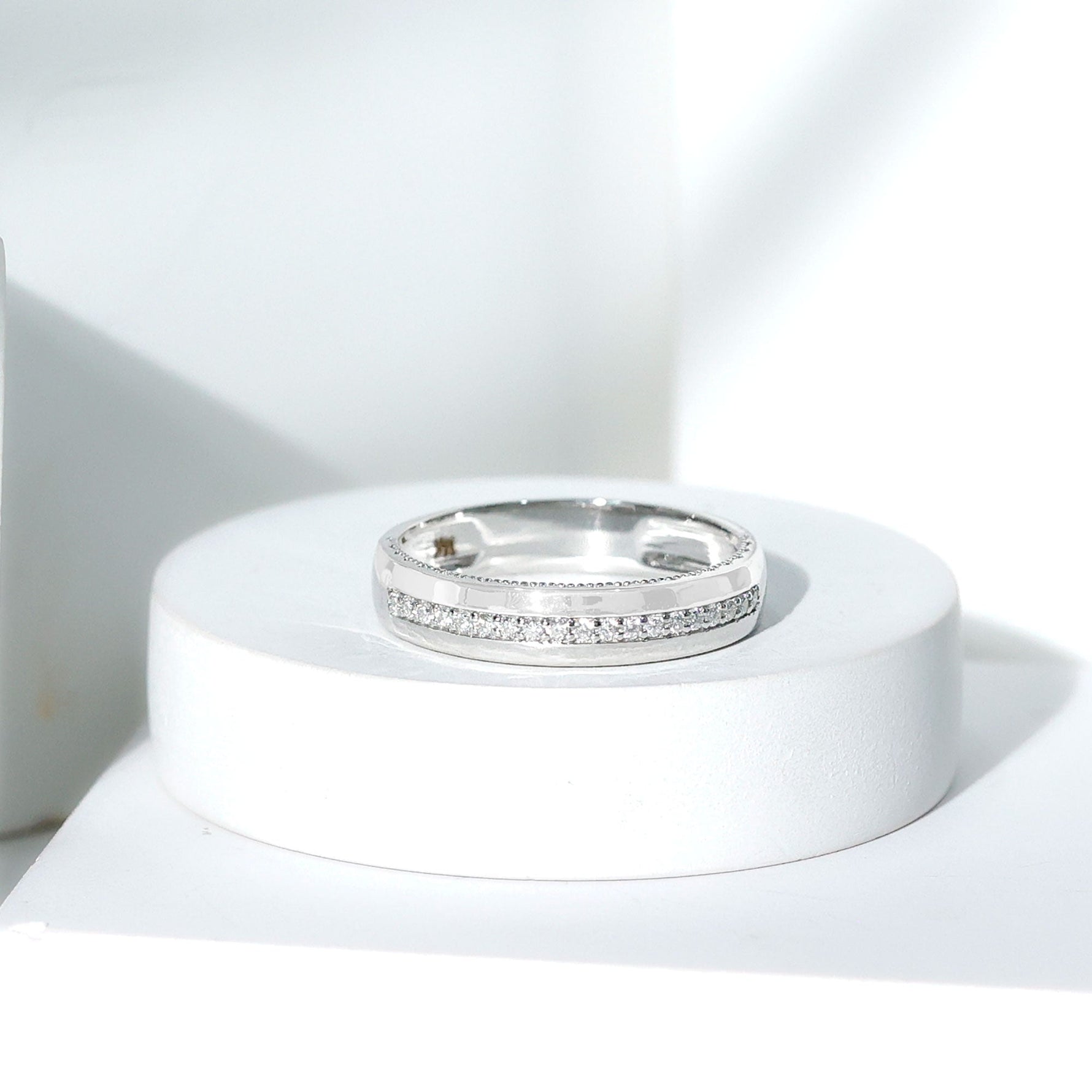 Moissanite Classic Wedding Band Ring For Men