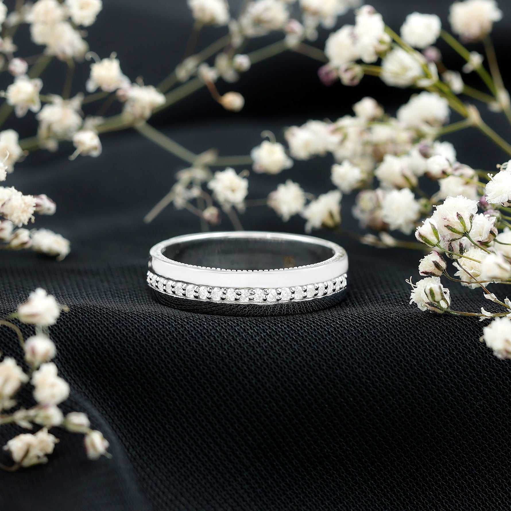 Moissanite Classic Wedding Band Ring For Men