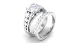 Zircon Designer Wedding Ring Set with Band