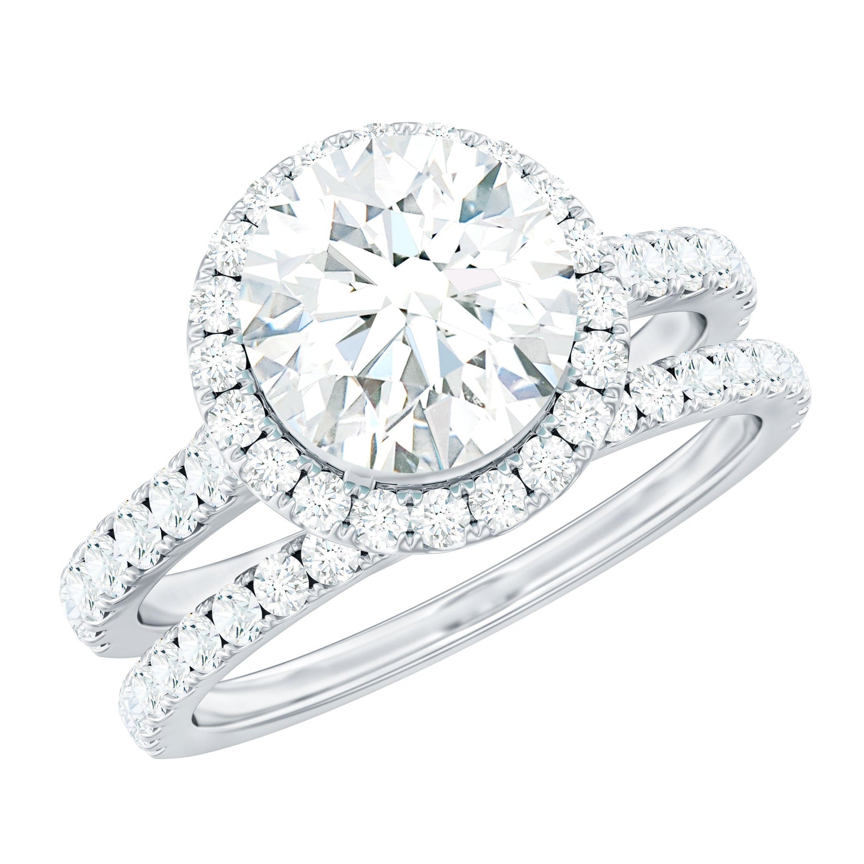 3 CT Moissanite Classic Wedding Ring Set