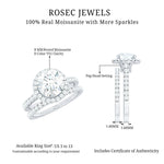 3 CT Moissanite Classic Wedding Ring Set