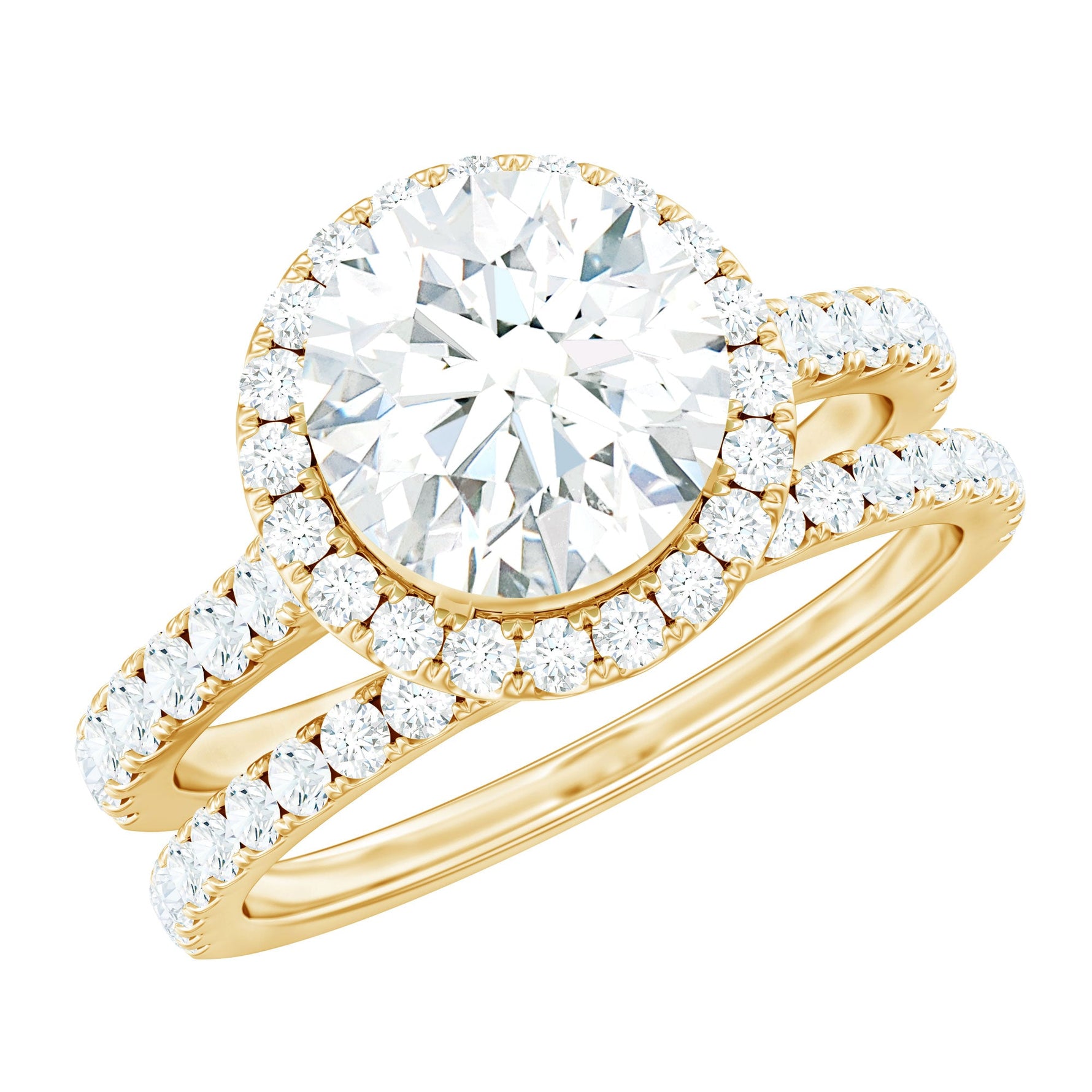 3 CT Moissanite Classic Wedding Ring Set