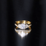 6 MM Round Cut Moissanite Wedding Ring Set For Bride