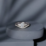 6 MM Round Cut Moissanite Wedding Ring Set For Bride