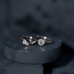 Solitaire Moissanite Wedding Ring Set for Her