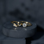 Solitaire Moissanite Wedding Ring Set for Her