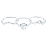 Vintage Inspired Moissanite 3 Piece Wedding Ring Sets