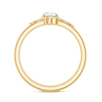 Certified Round Moissanite Modern Wedding Ring Set