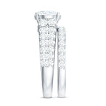 8 MM Zircon Wedding Ring Set in Prong Setting