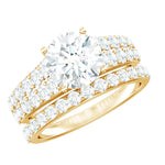 8 MM Zircon Wedding Ring Set in Prong Setting