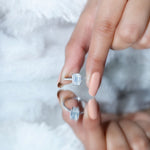 6X8 MM Certified Moissanite Emerald Cut Engagement Ring For Women