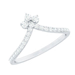 1/4 CT Moissanite Chevron Wedding Ring Enhancer for Women