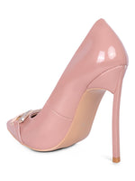 Cocktail Buckle Embellished Stiletto Pump Shoes London Rag International