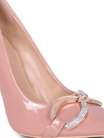 Cocktail Buckle Embellished Stiletto Pump Shoes London Rag International