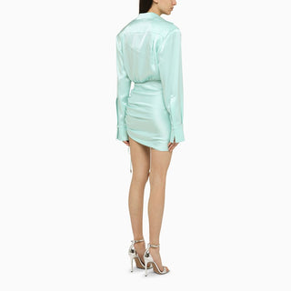 Aqua green wool mini dress - By Baano