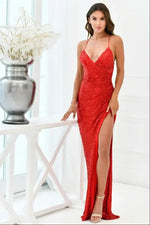Eclipse Gown - Red Sequin Dress