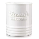 White Utensil Crock