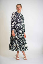 Black Orchid Tiered Skirt Midi Dress