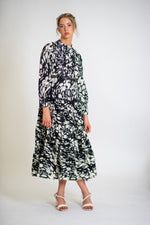 Black Orchid Tiered Skirt Midi Dress