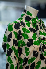 Floral Green Button Up Top