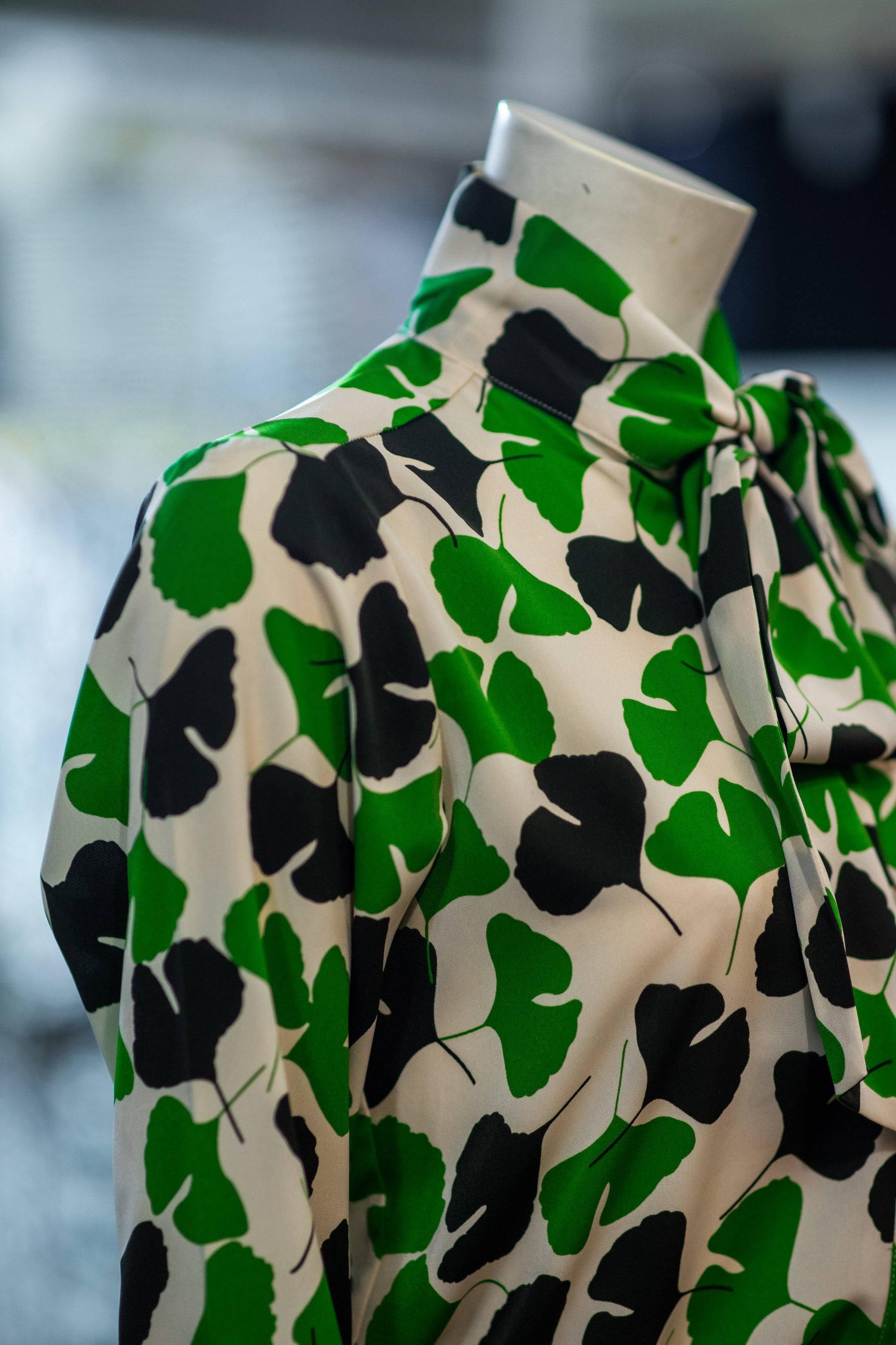 Floral Green Button Up Top