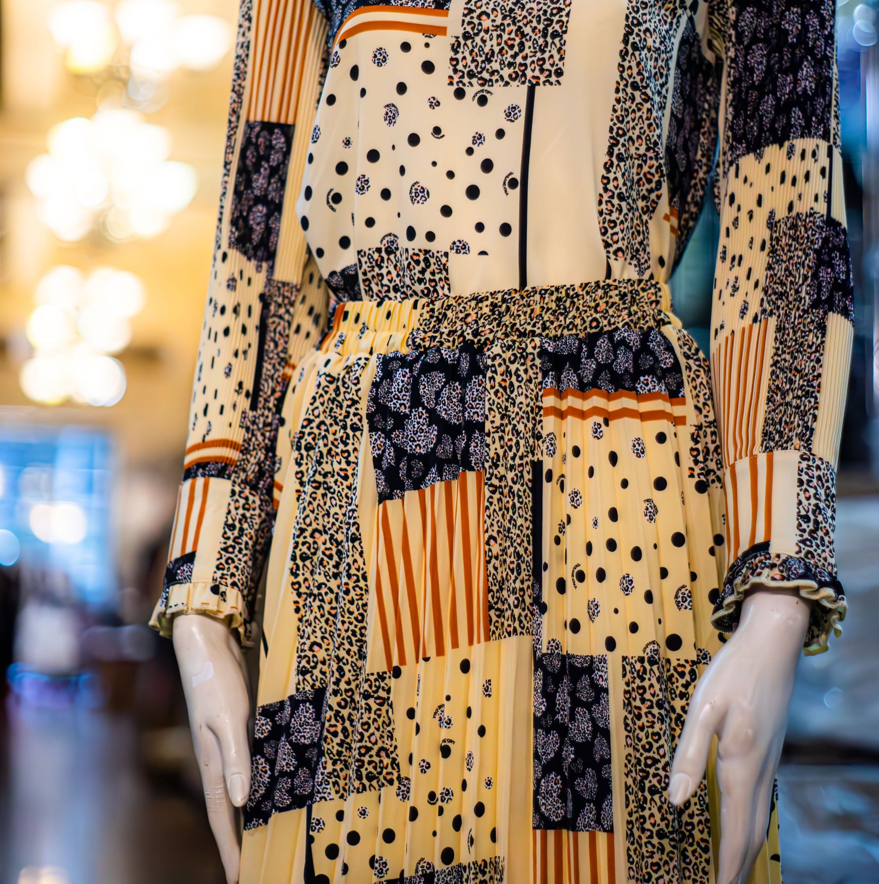 Abstract Print Two Piece Midi Dress Set MissFinchNYC