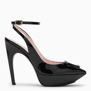 High Black Patent Leather Sandal - By Baano