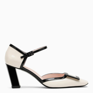 Cream/black Patent Leather Mary-jane - By Baano