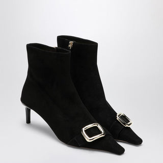 Black Viv Canard Suede Ankle Boots - By Baano