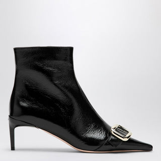 Black Viv Canard Leather Ankle Boots - By Baano