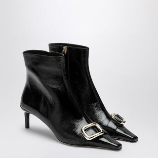 Black Viv Canard Leather Ankle Boots - By Baano