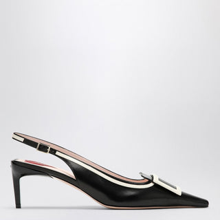 Viv' Canard leather slingback décolleté - By Baano