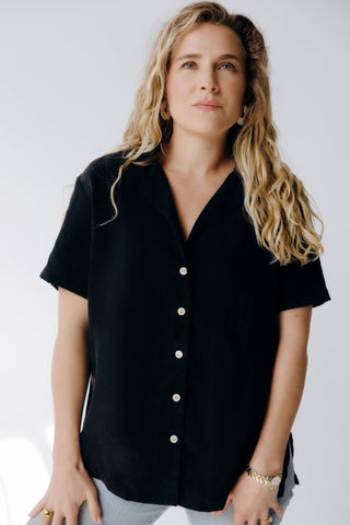 Washable Silk Button Down Shirt - By Baano