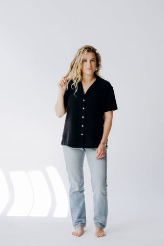 Washable Silk Button Down Shirt - By Baano