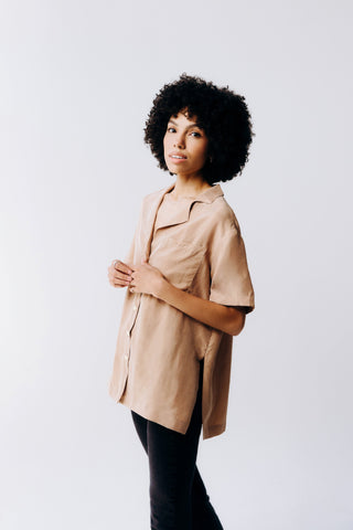 Washable Silk Button Down Shirt - By Baano