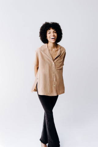 Washable Silk Button Down Shirt - By Baano