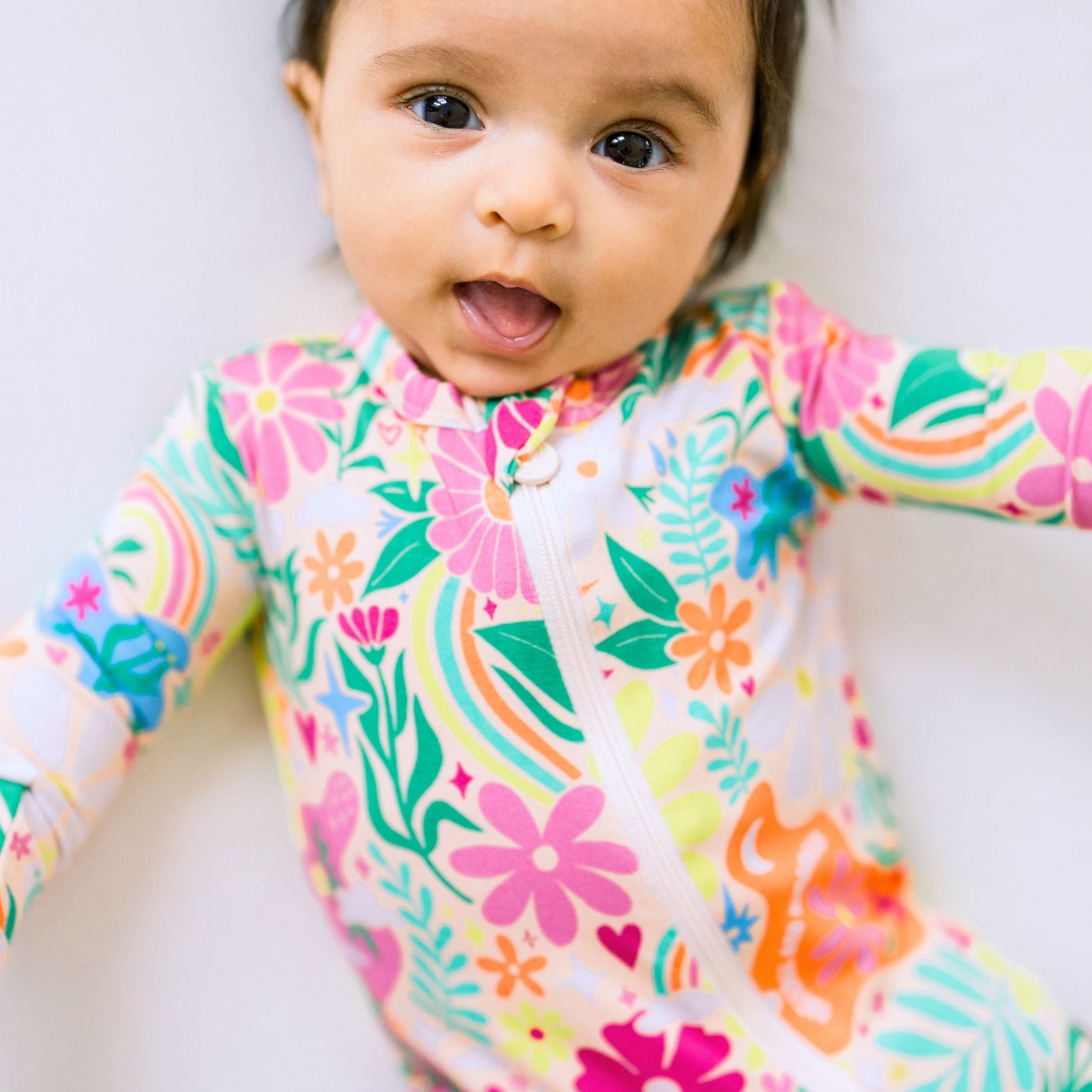 The Second-Skin Footie | Rainbow Daisy Babe