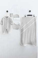 Ramsey Gray Newborn Coming Home Set (5 pcs) - By Baano