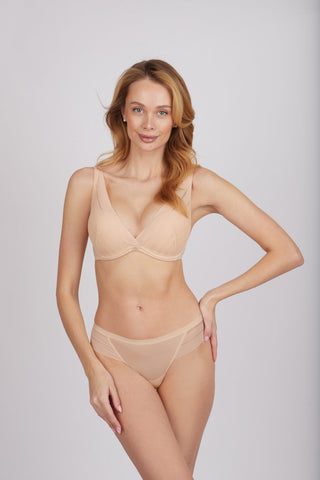 Bra Milavitsa 127660 - Molded Push-Up, Elastic Fabric and Lace