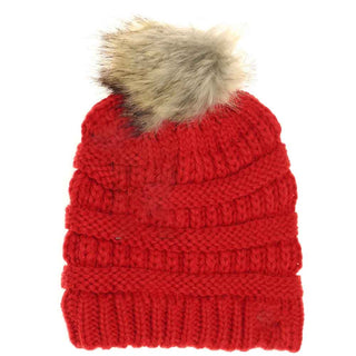 Baby Fur Pom C.C Beanie