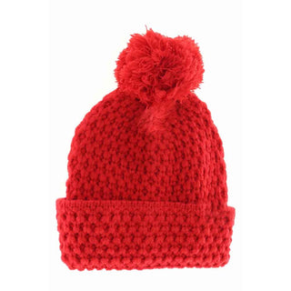 KIDS Bee Stitch Knit Pom C.C Beanie