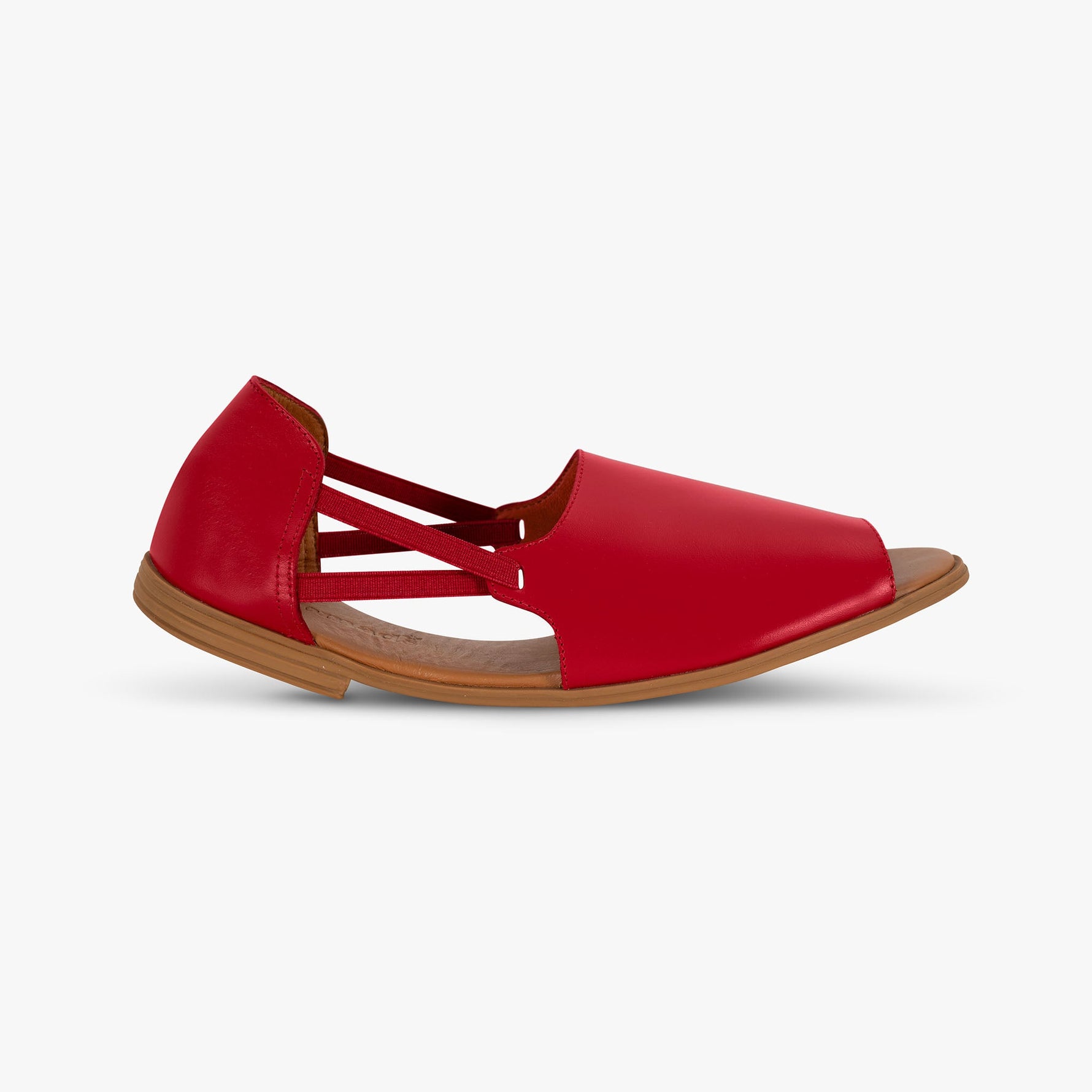 Imperial Red Peep Toes - By Baano