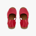 Imperial Red Peep Toes - By Baano