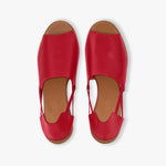 Imperial Red Peep Toes - By Baano